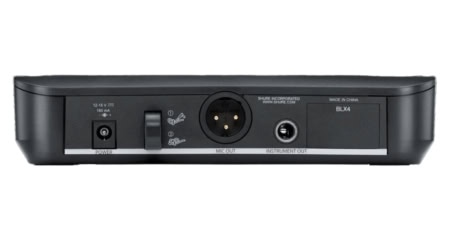 Achterkant Shure BLX4 ontvanger