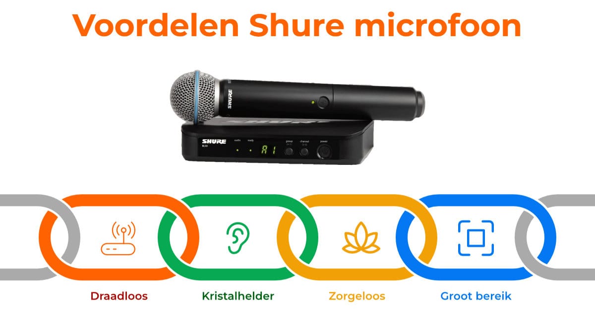 Voordelen draadloze Shure microfoon
